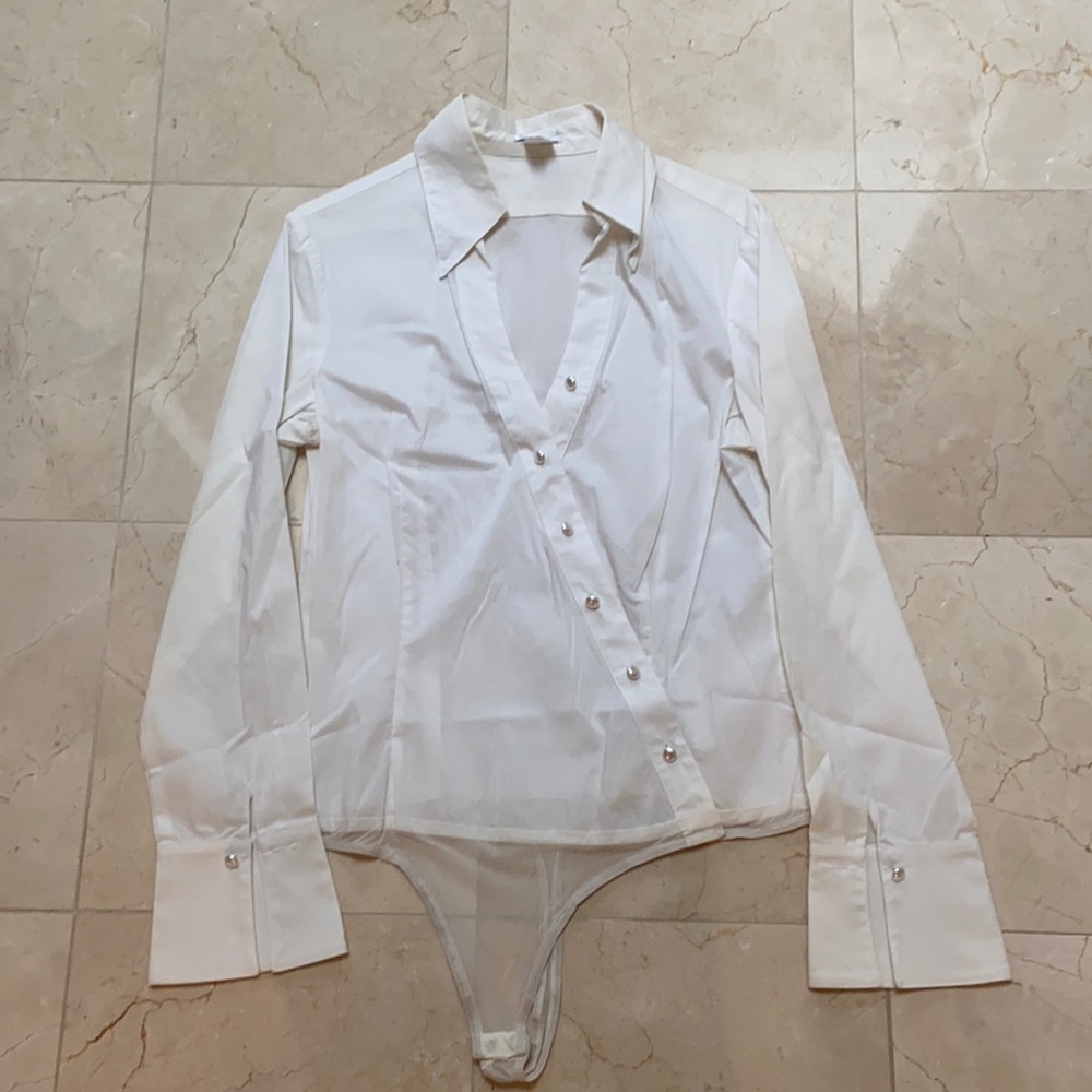 Cache Bodysuit with Mesh Bottom